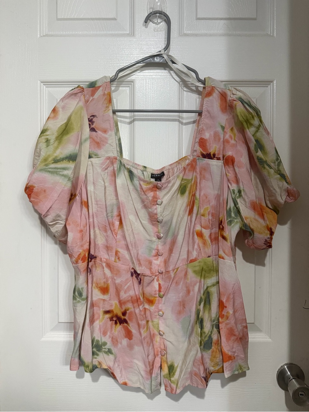 torrid peplum puff sleeve top size 1x